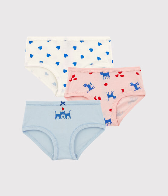 3er-Set Slips aus Baumwolle mit Katzenmotiv für Mädchen variante 1