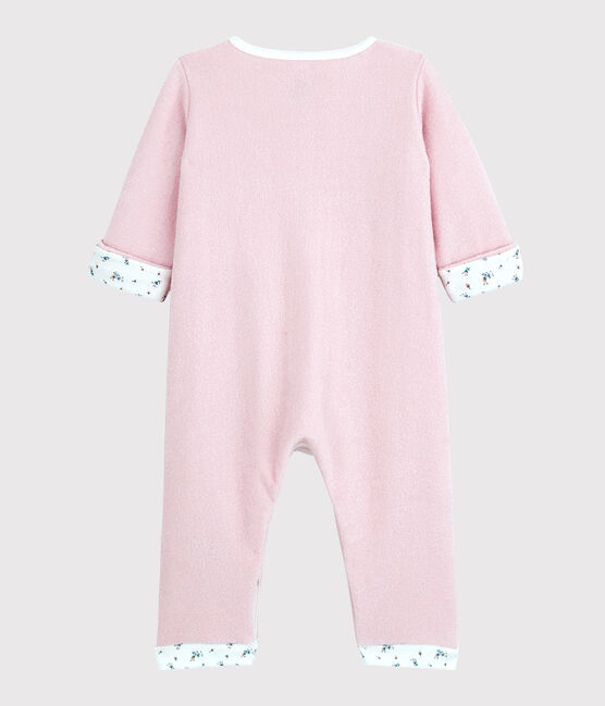 Langer Baby-Overall rosa aus Bouclé-Frottier rosa JOLI