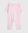 Langer Baby-Overall rosa aus Bouclé-Frottier rosa JOLI