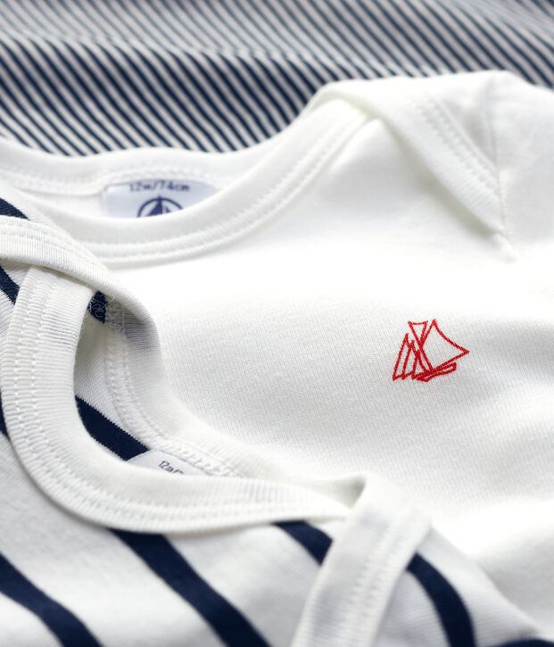 3er-Set lang&auml;rmelige Baby-Bodys vielfarbig