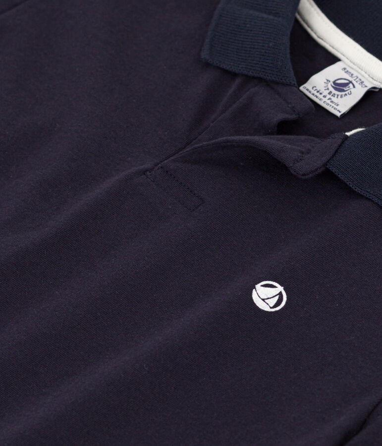 Kurz&auml;rmeliges Kinder-Poloshirt aus Baumwolle f&uuml;r Jungen blau