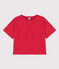 Damen-T-Shirt LE BOXY aus Baumwolle rot PEPS