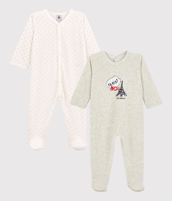 2er-Set Baby-Strampler aus Velours variante 1