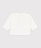 Lang&auml;rmeliges Baby T-Shirt aus einfarbiger Baumwolle mit Motiv MILK