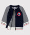 Teddyjacke aus Doppeljersey für Jungen blau SMOKING/weiss MARSHMALLOW