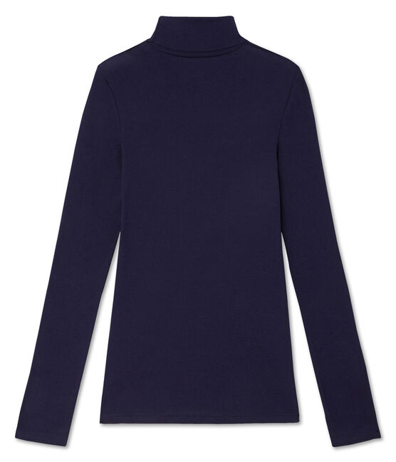 Damen-Unterziehpullover aus leichter Baumwolle blau Soir