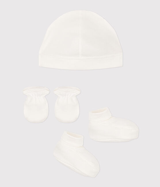Baby-Mützchen, -Schuhe und -Fäustlinge aus Baumwolle variante 1
