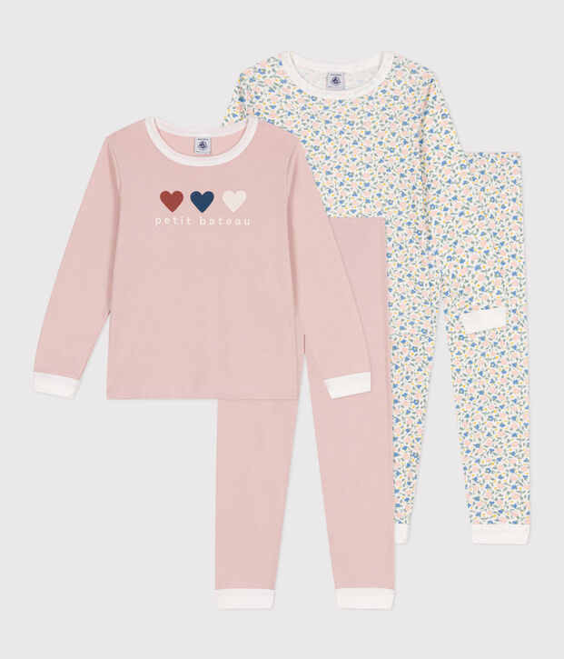 2er-Set Kinder-Pyjamas aus Baumwolle vielfarbig