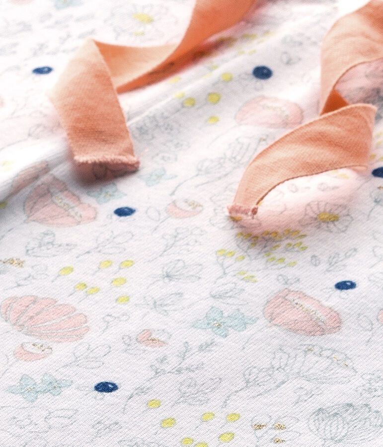 Bedruckte M&auml;dchen-Schlafanzughose zum Kombinieren weiss/rosa/vielfarbig