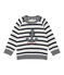 Baby-Jungen-Sweatshirt mit Marinestreifen weiss MARSHMALLOW/blau SMOKING
