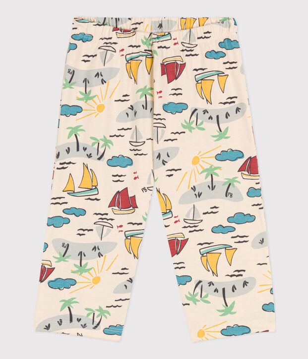 Baby-Hose aus bedrucktem Jersey naturfarben/vielfarbig