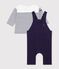 Baby-Geschenkset aus Baumwolle: T-Shirt und Latzhose vielfarbig