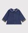 Lang&auml;rmelige Baby-Bluse aus einfarbigem Denim blau