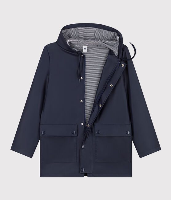 Regenjacke aus recyceltem Material und Bio-Baumwolle blau SMOKING