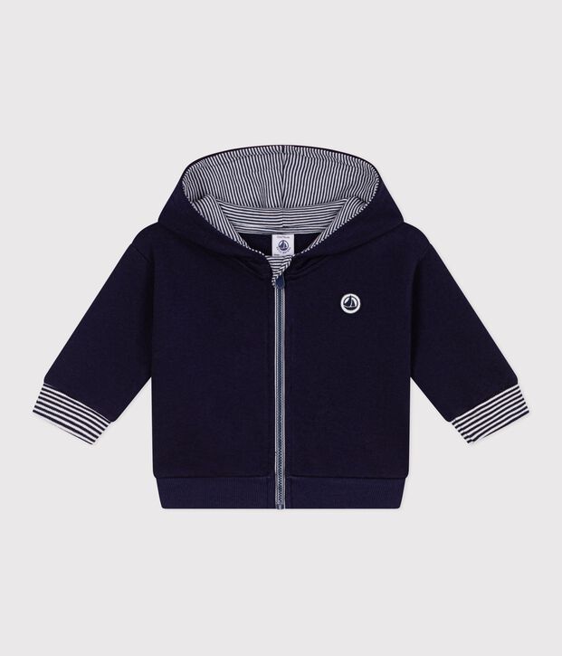 Baby-Kapuzensweatshirt aus Baumwolle mit Streifenverzierungen SOIR