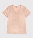 Damen-T-Shirt LE DROIT mit V Ausschnitt aus Baumwolle