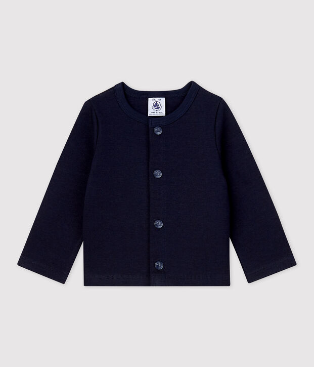 Baby-Cardigan aus dickem, unifarbenem Bio-Jersey SMOKING