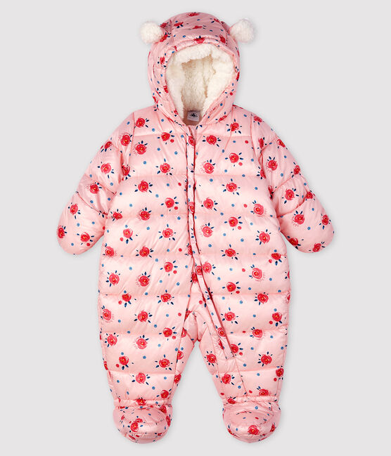 Baby-Fliegerorverall für Mädchen/Jungen rosa MINOIS/weiss MULTICO