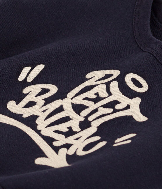 Baby-Sweatshirt aus Molton blau SMOKING