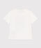 Kurzärmeliges Kinder-T-Shirt aus feinem Jersey für Jungen weiss MARSHMALLOW