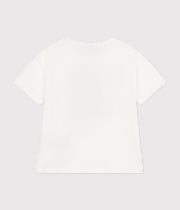 Kurz&auml;rmeliges Kinder-T-Shirt aus feinem Jersey f&uuml;r Jungen weiss