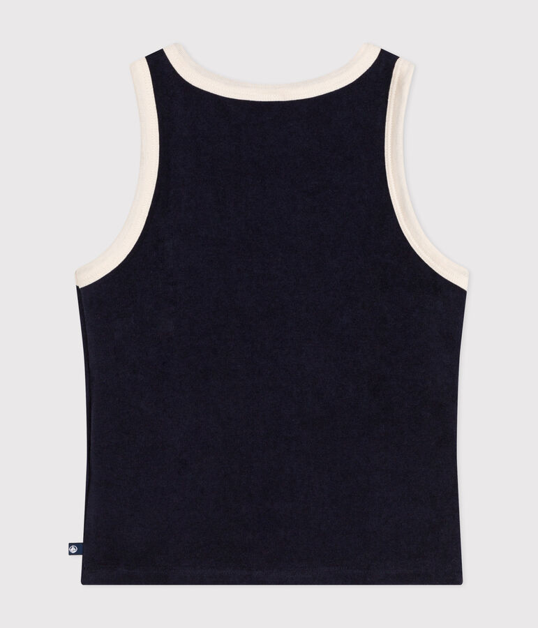 Kinder-Tanktop aus Frottee f&uuml;r M&auml;dchen blau