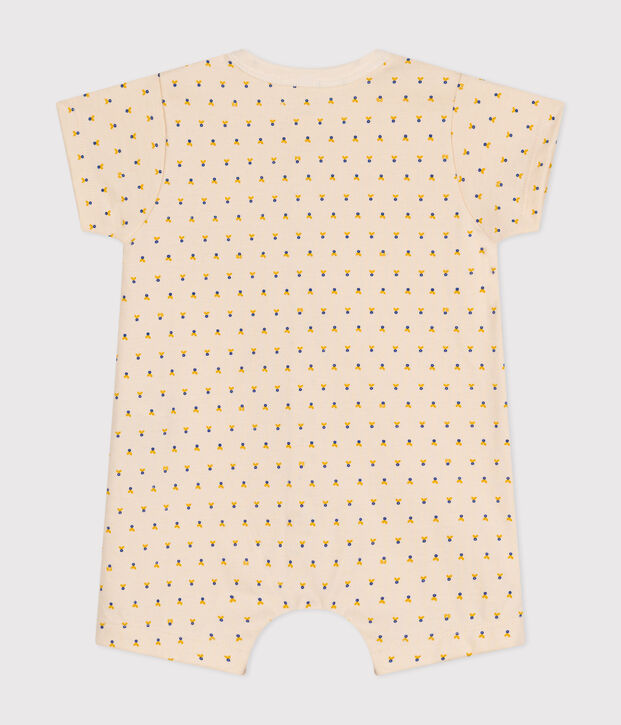 Kurzer Baby-Overall aus leichtem Jersey naturfarben/vielfarbig