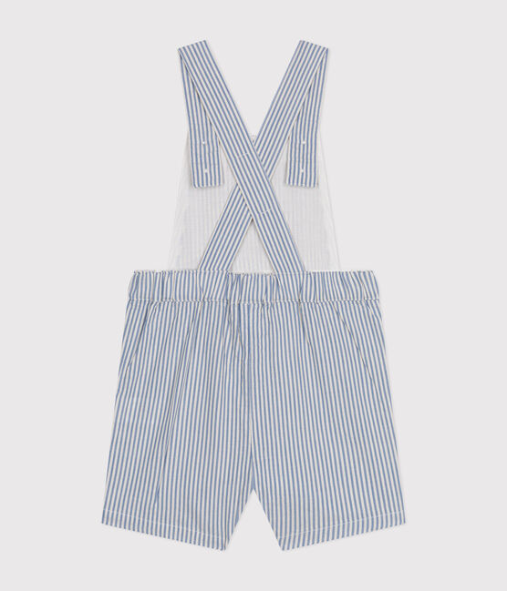 Kurze Baby-Latzhose aus Seersucker GAULOISE/ MARSHMALLOW