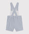 Kurze Baby-Latzhose aus Seersucker GAULOISE/ MARSHMALLOW