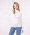 Damen-Rollkragenshirt "L'Iconique" aus Baumwolle weiss ECUME