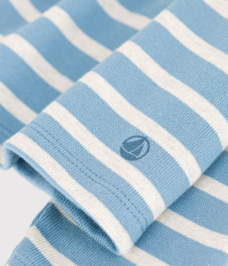 Kinder-Matrosenshirt aus Baumwolle f&uuml;r M&auml;dchen blau/beige