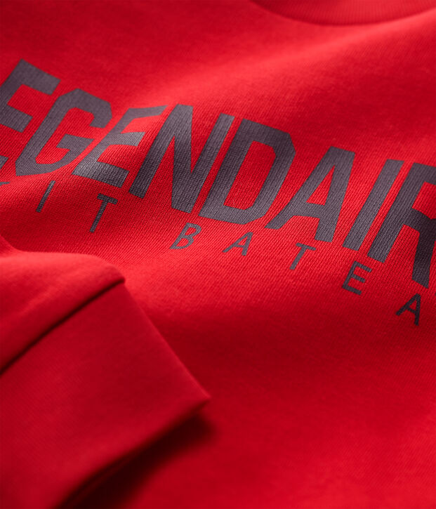Kinder-Sweatshirt aus Molton f&uuml;r Jungen rot