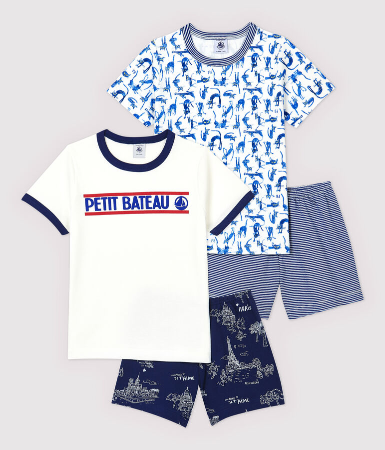 2er-Set Kinder-Kurzpyjamas aus Baumwolle f&uuml;r Jungen vielfarbig