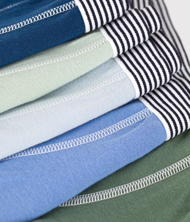 Set aus 5 einfarbigen Kinder-Boxershorts aus Baumwolle variante 1