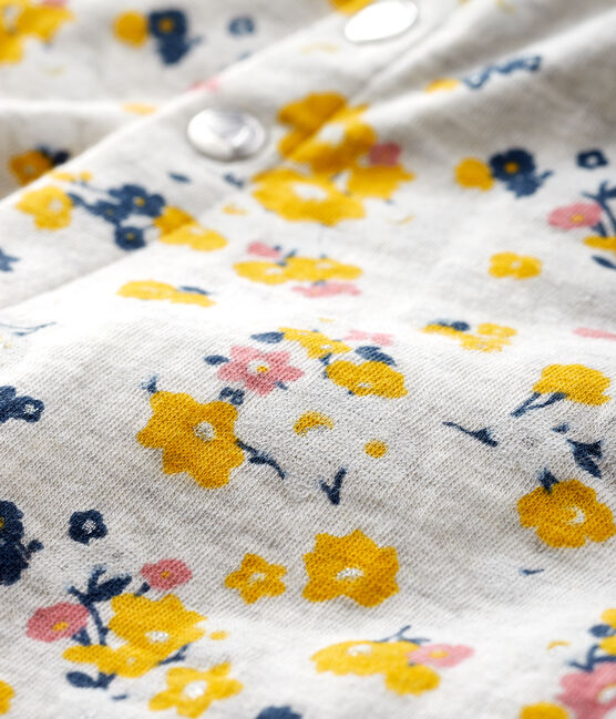 Baby-Cardigan aus Doppeljersey für Mädchen beige MONTELIMAR/weiss MULTICO