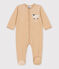 Baby-Strampler aus Nicki mit Schafmotiv beige TRENCH