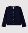 Cardigan aus Baumwolle für Mädchen blau SMOKING