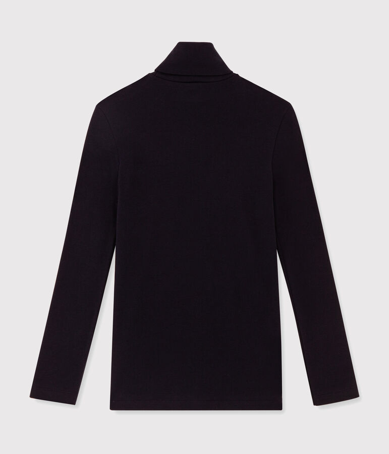 Klassisches Rollkragenshirt aus Baumwolle f&uuml;r Damen blau