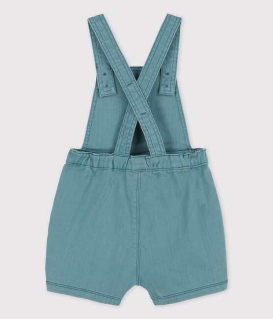 Kurze Baby-Latzhose aus gefärbtem Denim grün BRUT