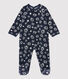 Baby-Strampler aus Velours mit Sternenmuster