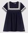 Kurzärmeliges Baby-Kleid im Matrosenstil aus Bio-Baumwolle blau SMOKING