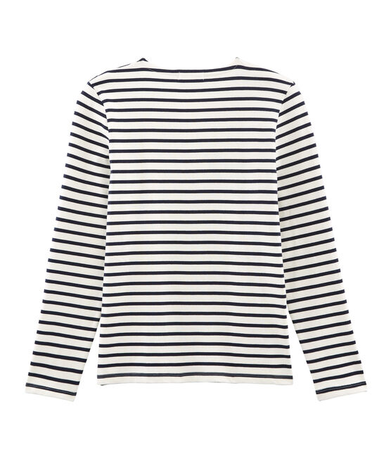 Ikonisches seemannshemd beige COQUILLE/blau SMOKING