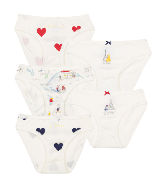 Set mit 5 Unterhosen für kleine Mädchen variante 1