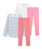 2er-Set Rippstrick-Pyjamas für kleine Mädchen variante 1