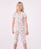 Kinder Capri-Pyjama aus Baumwolle mit Blumenmuster rosa FLEUR/weiss MULTICO