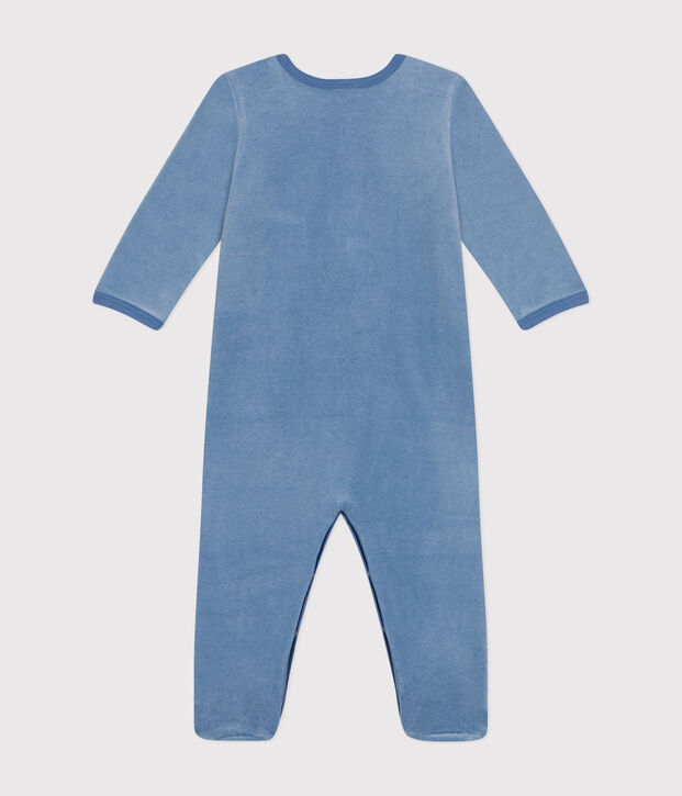 Strampler aus Nicki blau