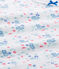 Bedrucktes Mädchen-Shirt weiss ECUME/blau BLEU/ MULTICO