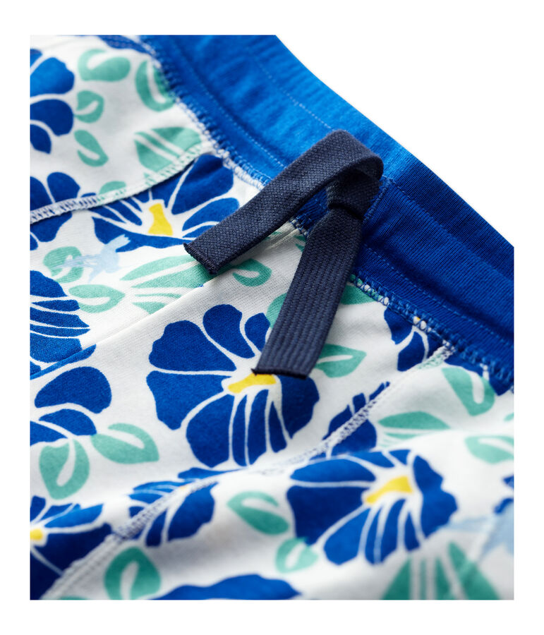 Kinder-Bermuda aus Baumwolle f&uuml;r Jungen weiss/vielfarbig