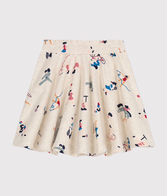 Kinder-Rock aus Molton für Mädchen beige MONTELIMAR/weiss MULTICO