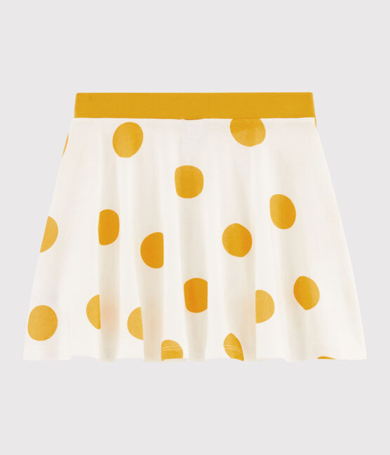Kinderrock aus Trikotgewebe für Mädchen weiss MARSHMALLOW/gelb BOUDOR